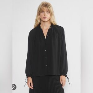 Aritzia | Wilfred Olivette Blouse | Black, Small | NEW